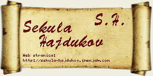 Sekula Hajdukov vizit kartica